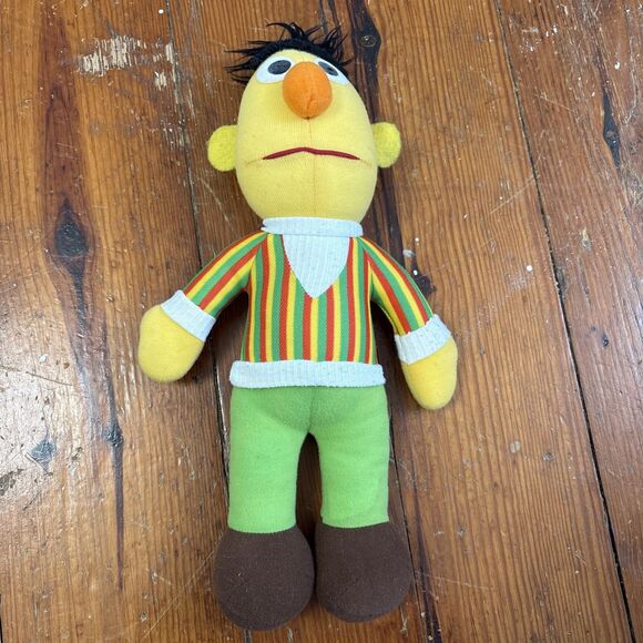 Vintage 1980s Hasbro Sesame Street "Bert" Plush Doll Stuffed Muppet 12” - Picture 1 of 4